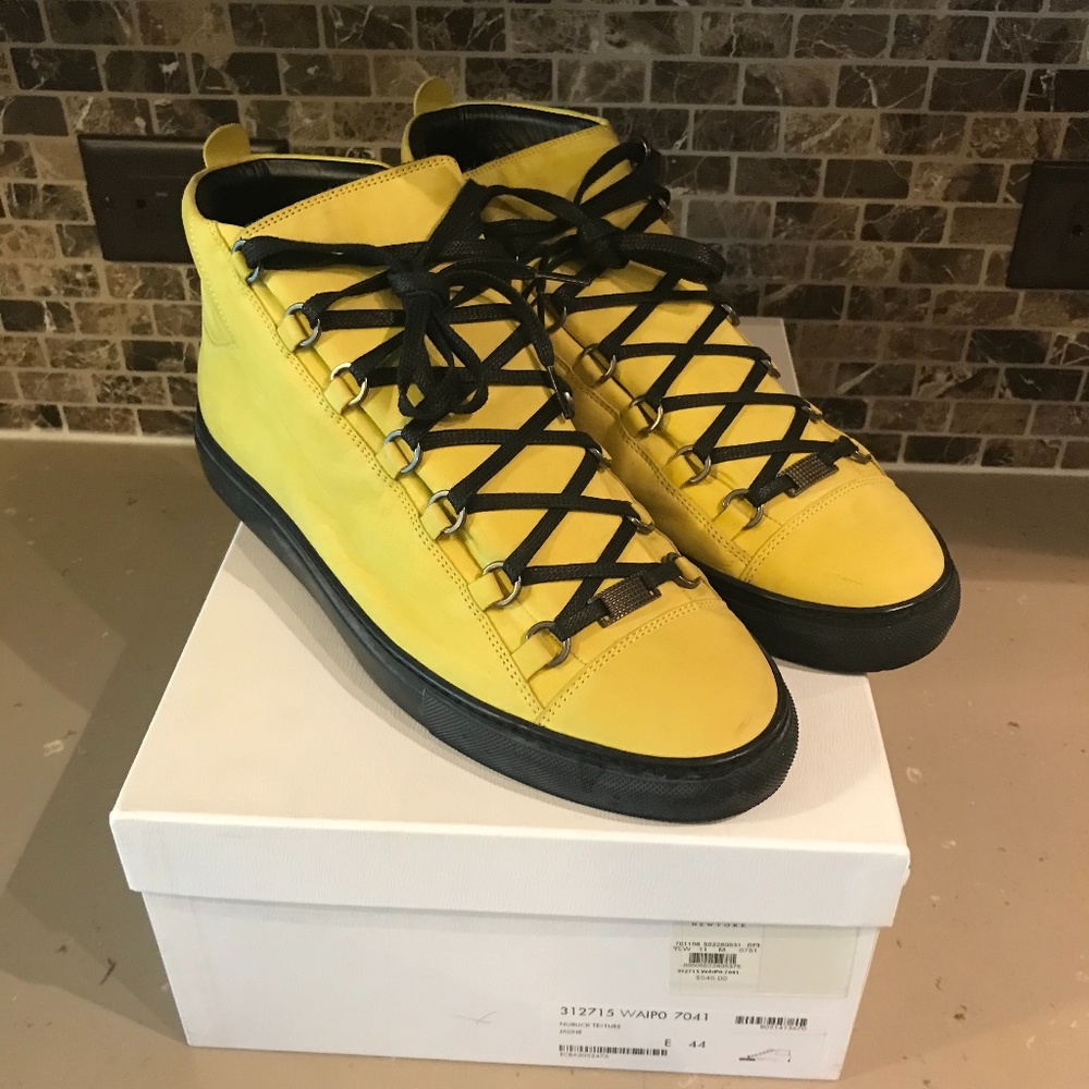 Balenicaga Arenas 44 Yellow Suede 11 12